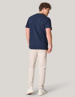 Shoeby Block Structuur T-shirt Donkerblauw<Heren T-Shirts En Polo's