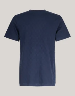 Shoeby Block Structuur T-shirt Donkerblauw<Heren T-Shirts En Polo's