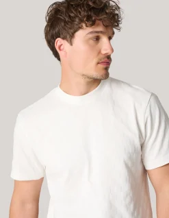 Shoeby Block Structuur T-shirt Gebroken Wit<Heren T-Shirts En Polo's
