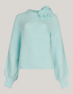 Shoeby Bloem Trui Lichtblauw<DAMES Truien En Sweaters