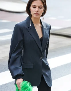 Shoeby Bomber Sleeve Blazer Zwart<DAMES Blazers