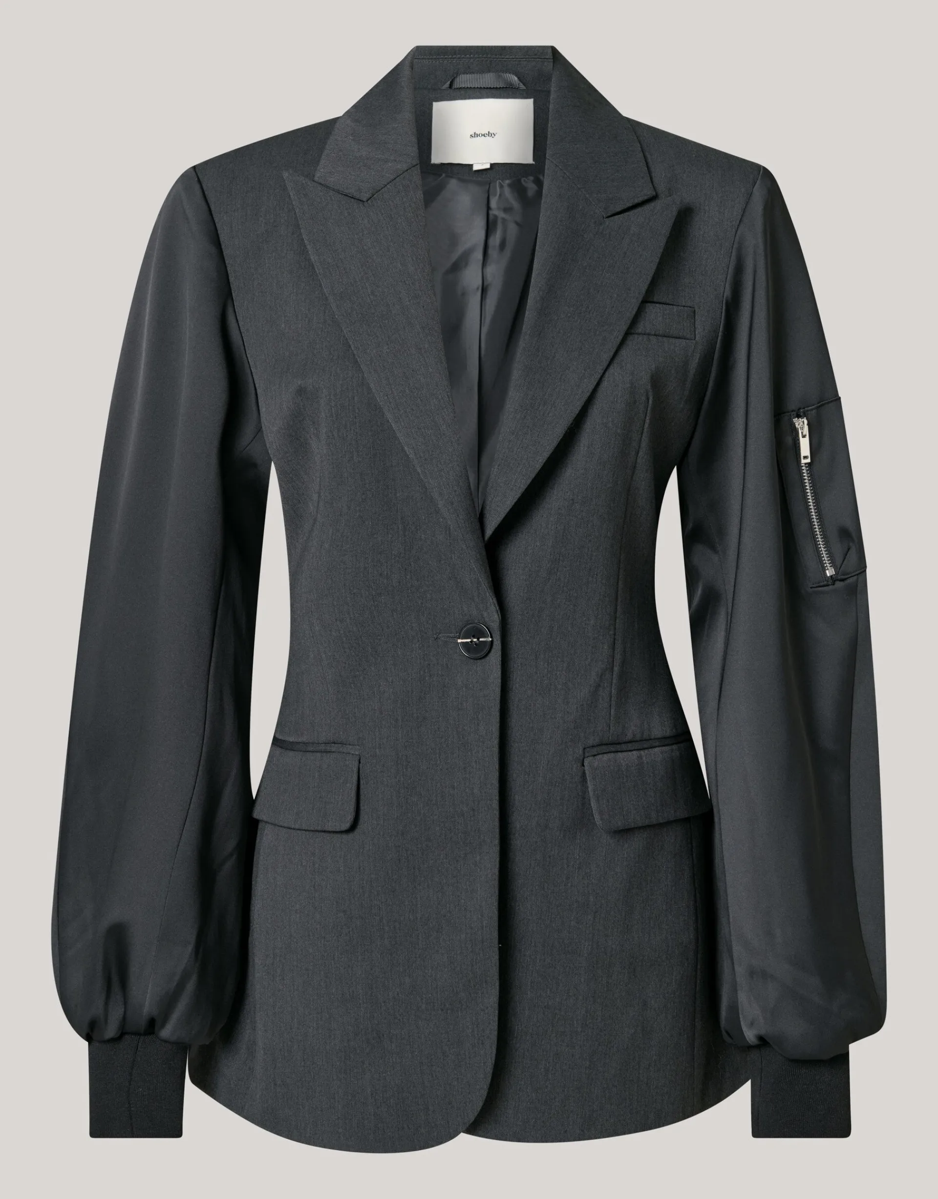 Shoeby Bomber Sleeve Blazer Zwart<DAMES Blazers