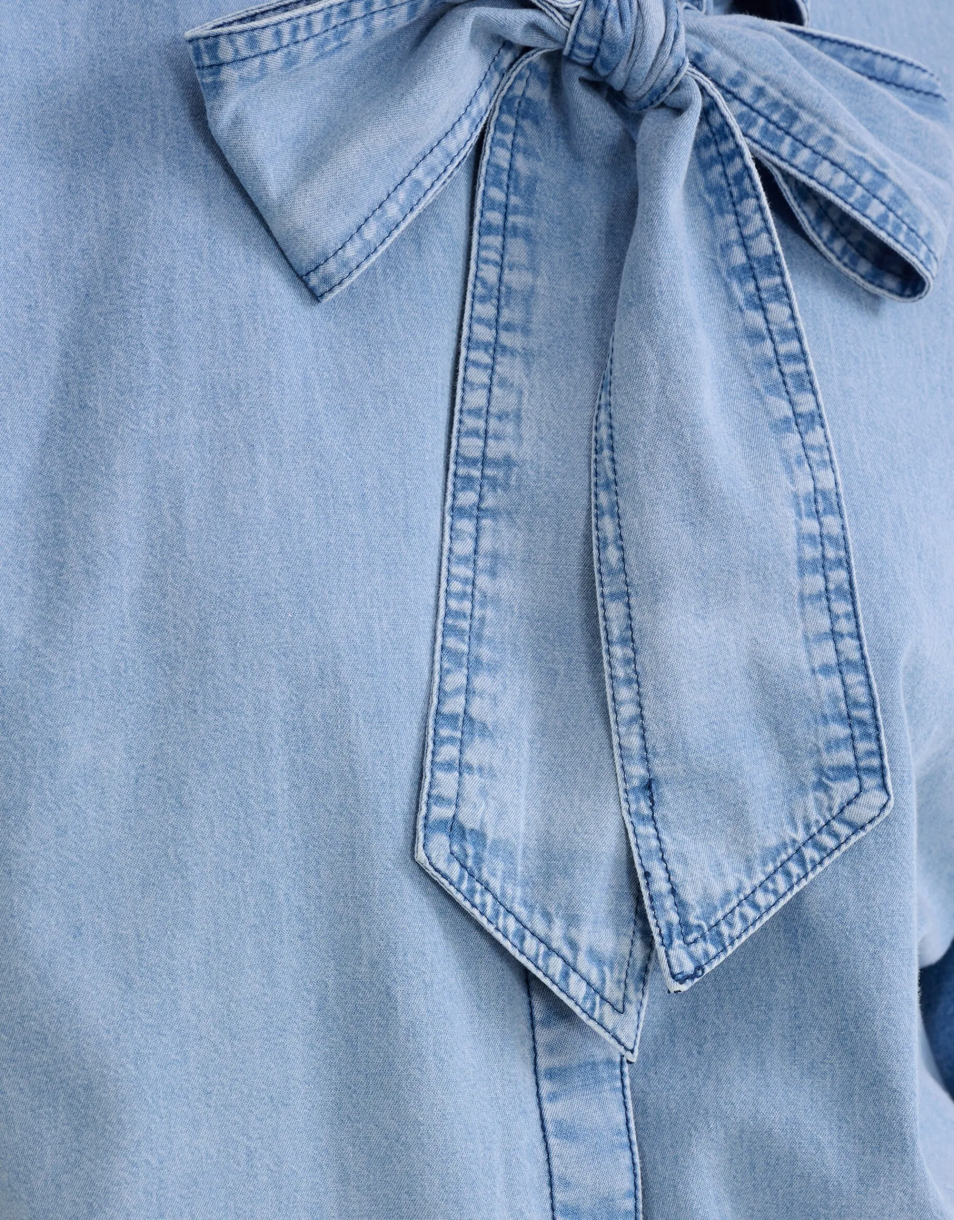 Shoeby Bow Blouse Blauw By Mieke<DAMES Blouses