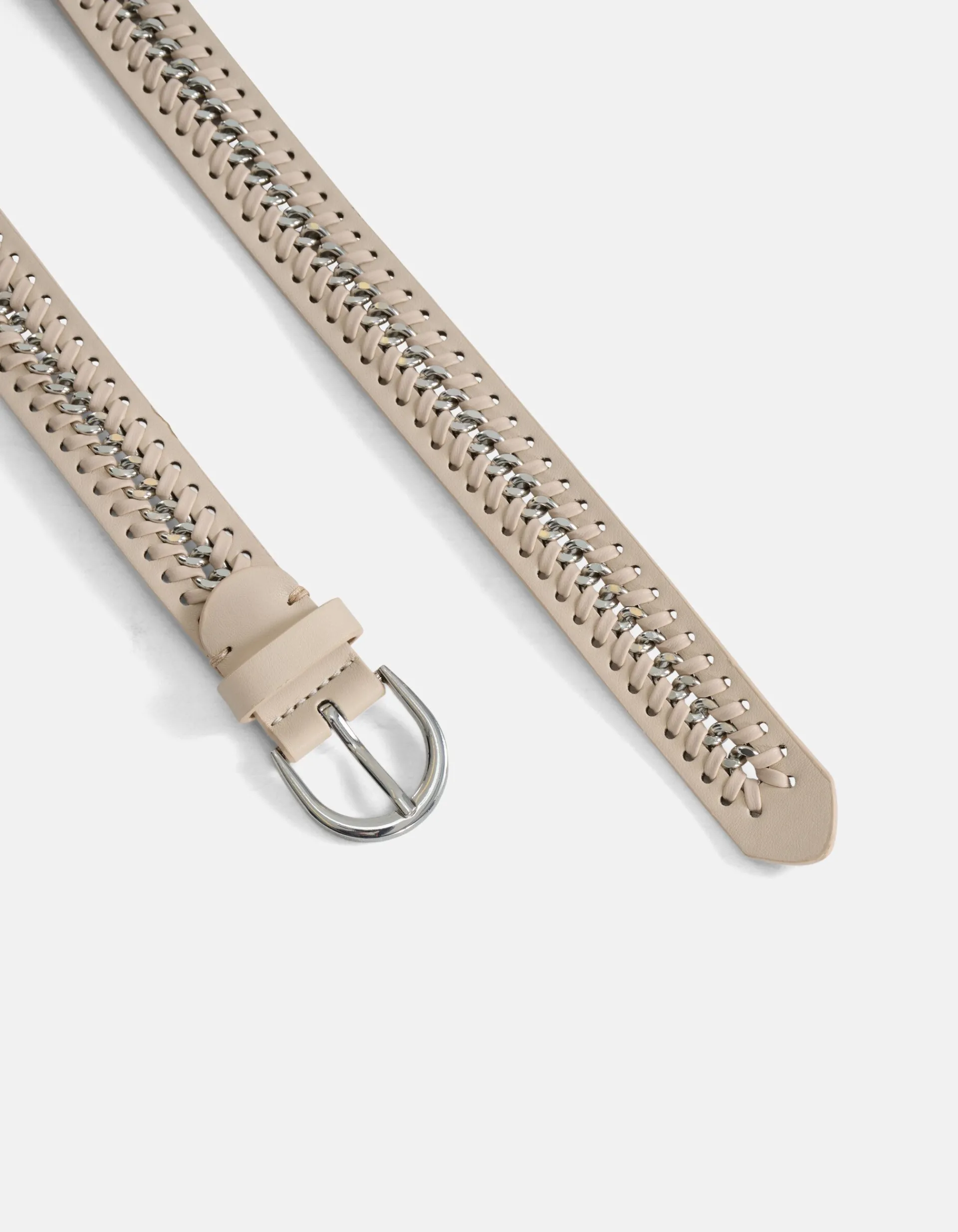 Shoeby Braided Chain Riem Gebroken Wit<DAMES Riemen