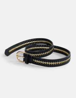 Shoeby Braided Chain Riem Zwart<DAMES Riemen