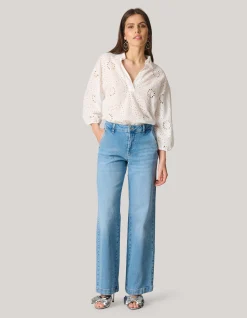 Shoeby Broderie Blouse Wit<DAMES Blouses