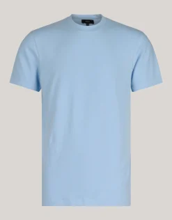 Shoeby Brushed T-shirt Lichtblauw<Heren T-Shirts En Polo's
