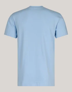 Shoeby Brushed T-shirt Lichtblauw<Heren T-Shirts En Polo's