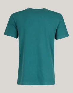 Shoeby Brushed T-shirt Turquoise<Heren T-Shirts En Polo's