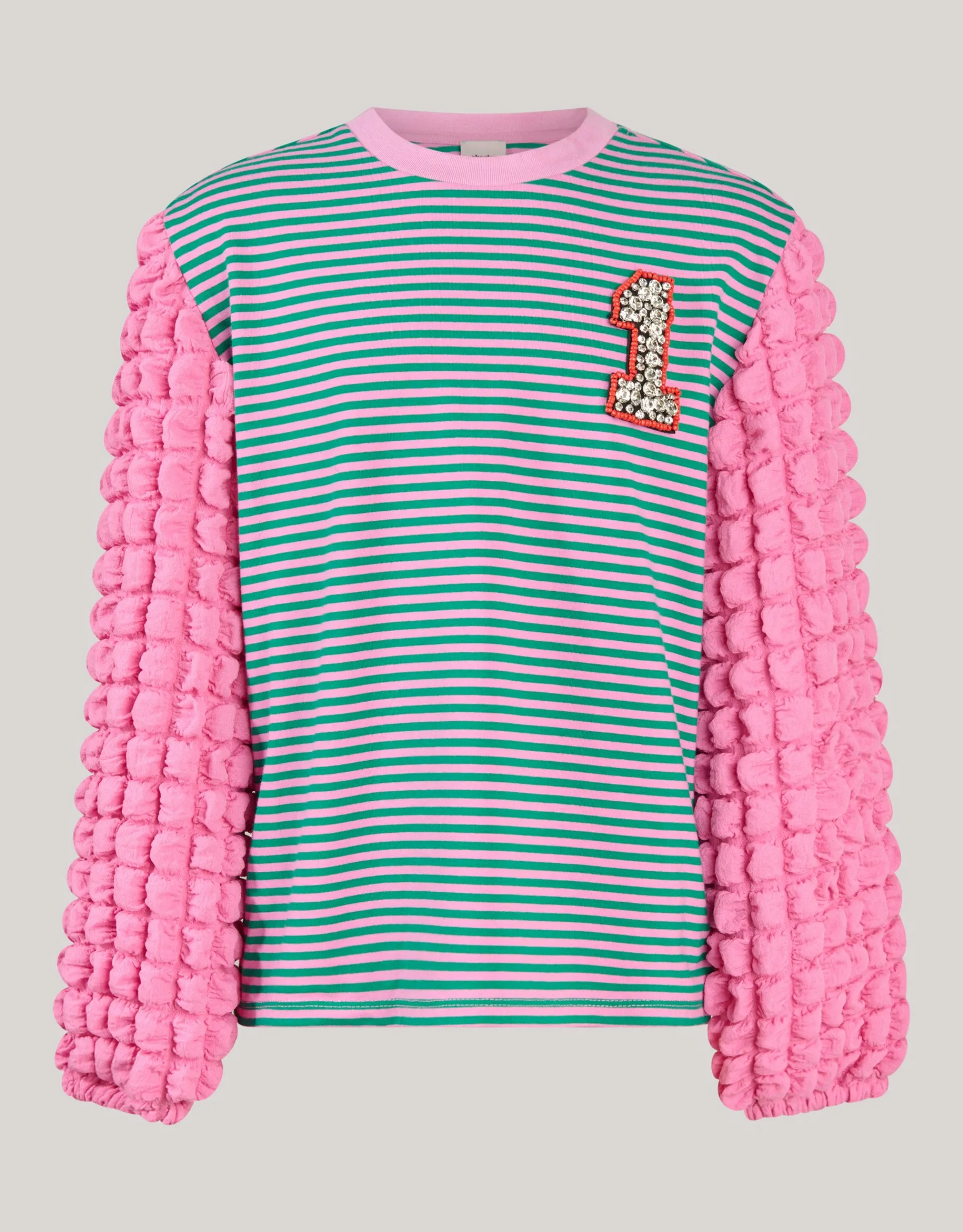 Shoeby Bubble Gestreepte Longsleeve Roze< T-Shirts
