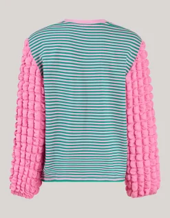 Shoeby Bubble Gestreepte Longsleeve Roze< T-Shirts