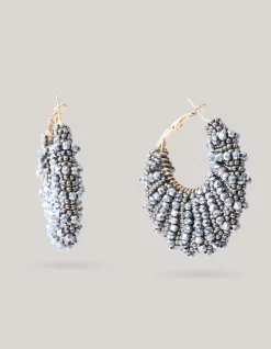 Shoeby Bulky Beaded Oorbellen Donkergrijs<DAMES Sieraden