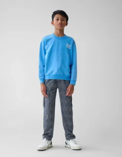 Shoeby Cargo Broek Ruiten Donkerblauw< Broeken
