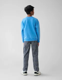 Shoeby Cargo Broek Ruiten Donkerblauw< Broeken