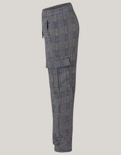Shoeby Cargo Broek Ruiten Donkerblauw< Broeken