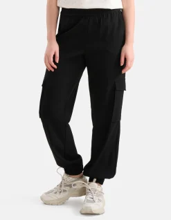 Shoeby Cargo Broek Zwart<DAMES Broeken