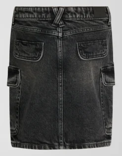Shoeby Cargo Denim Rok Donkergrijs< Rokken
