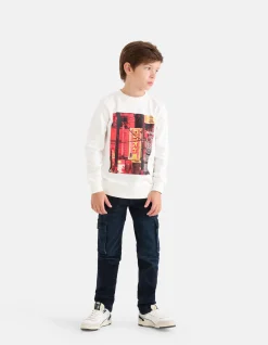 Shoeby Cargo Jeans Blauw/Zwart< Jeans