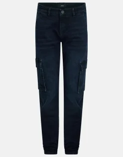 Shoeby Cargo Jeans Blauw/Zwart< Jeans