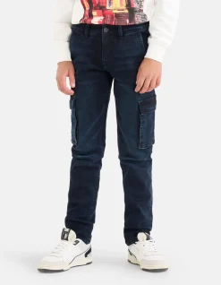 Shoeby Cargo Jeans Blauw/Zwart< Jeans