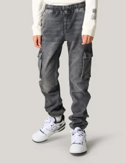 Shoeby Cargo Jog Broek Donkergrijs< Jeans