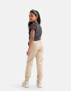 Shoeby Cargo Jogger Beige< Broeken
