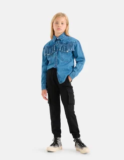 Shoeby Cargo Jogger Zwart< Broeken
