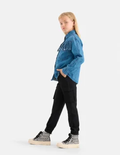 Shoeby Cargo Jogger Zwart< Broeken