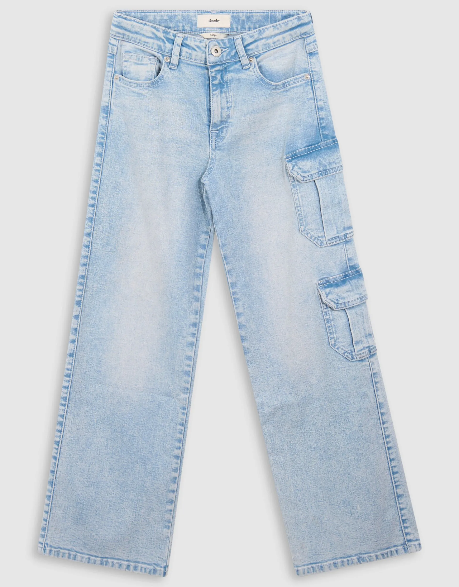 Shoeby Cargo Straight Fit Jeans Bleached< Jeans