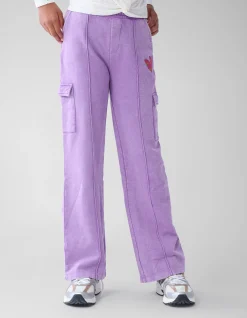 Shoeby Cargo Wide Leg Broek Paars< Broeken