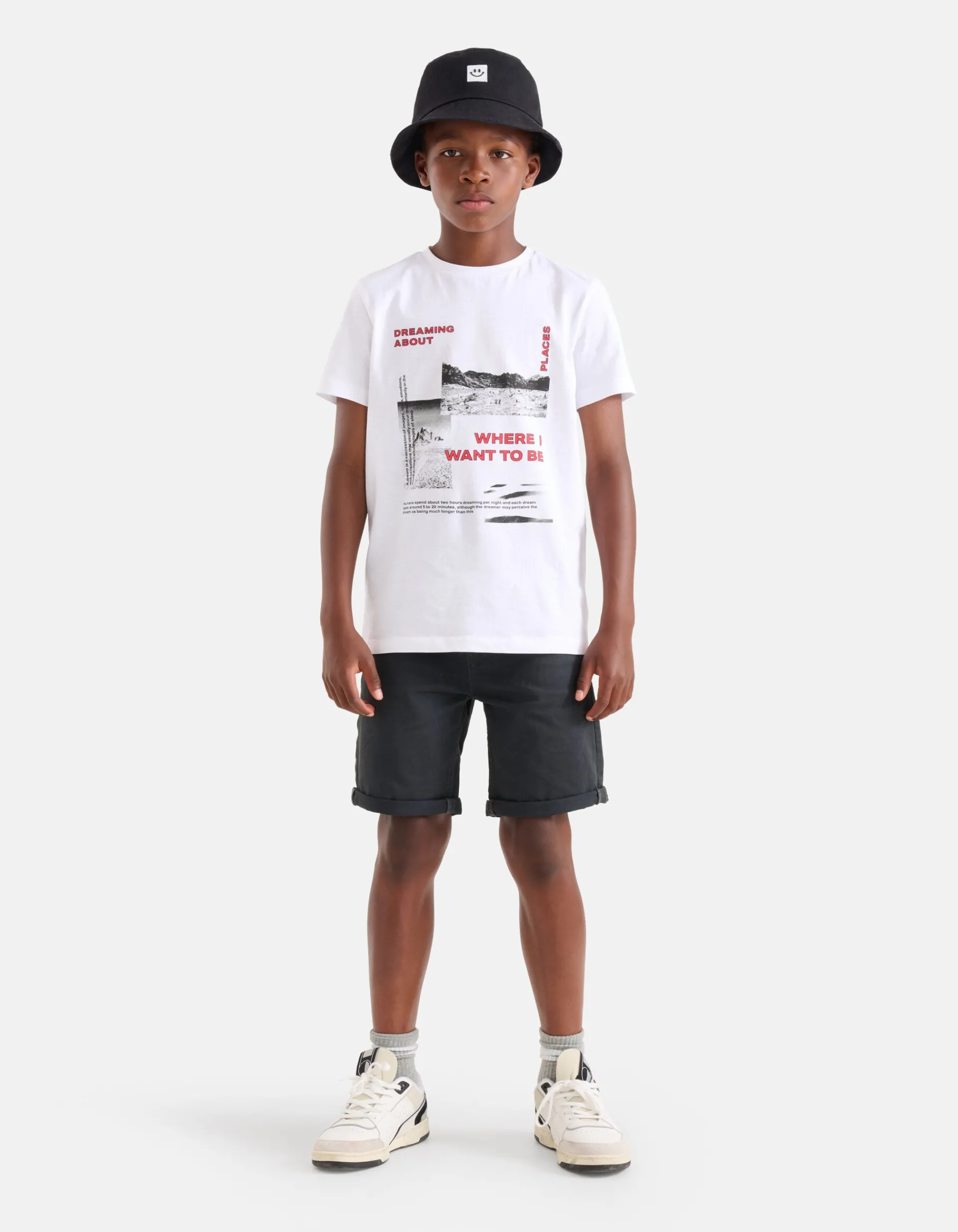 Shoeby Casual Twill Short Donkergrijs< Shorts