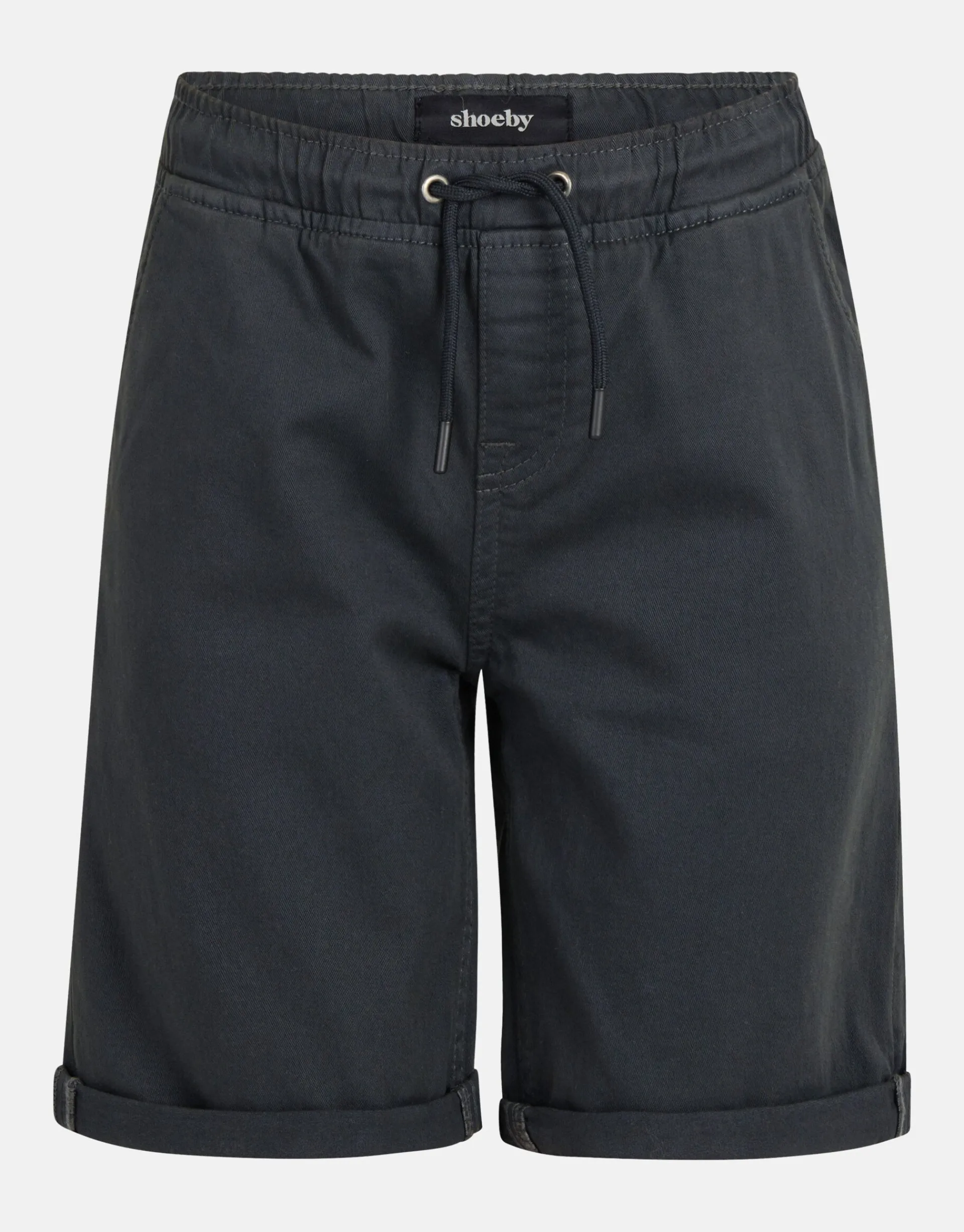 Shoeby Casual Twill Short Donkergrijs< Shorts