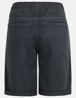 Shoeby Casual Twill Short Donkergrijs< Shorts