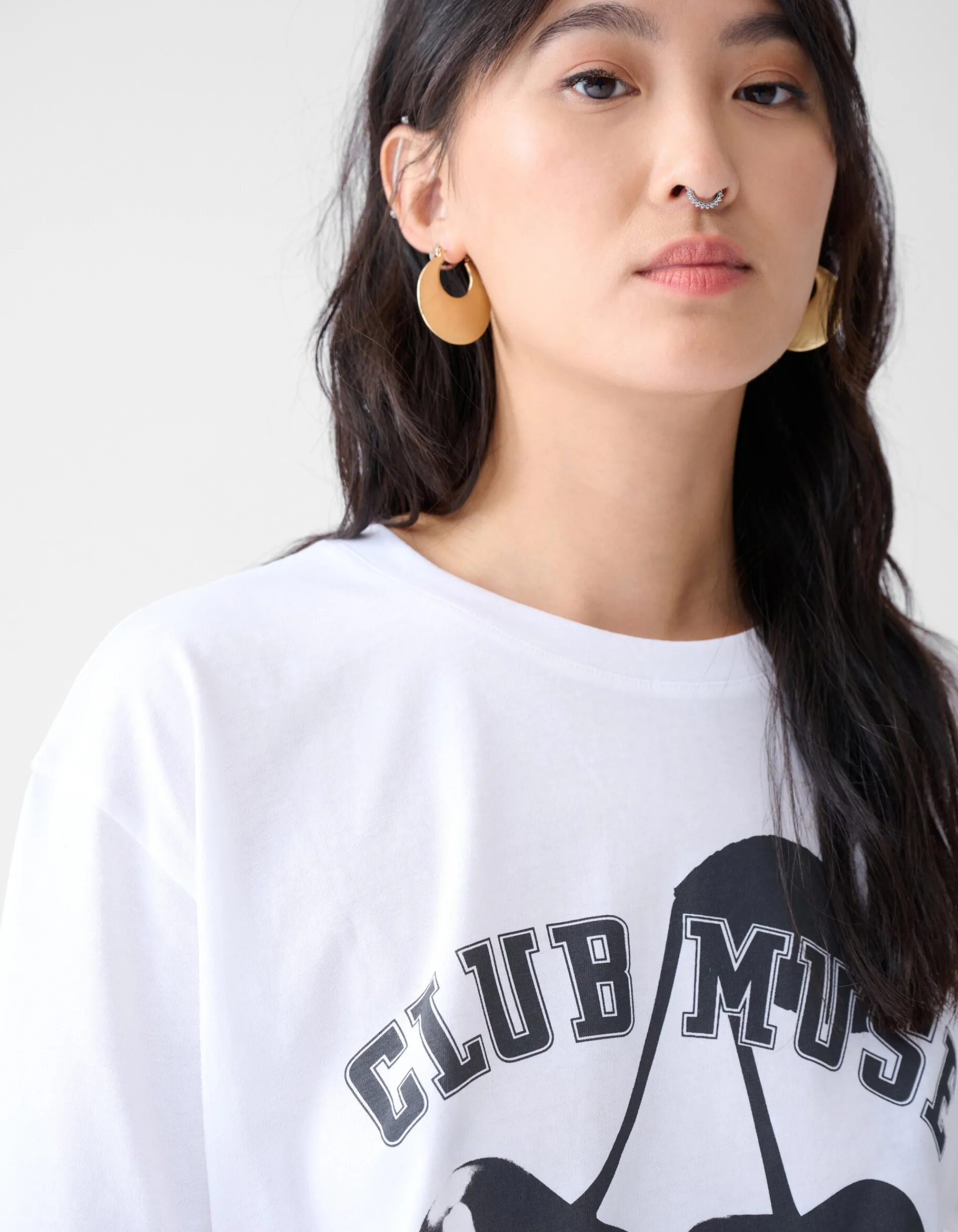 Shoeby Cherry Artwork T-shirt Wit<DAMES T-Shirts