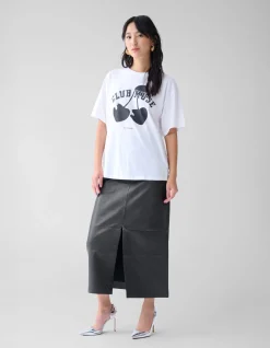 Shoeby Cherry Artwork T-shirt Wit<DAMES T-Shirts