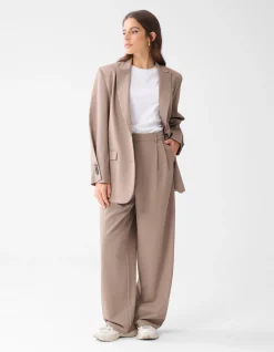 Shoeby Clean Pantalon Bruin<DAMES Broeken