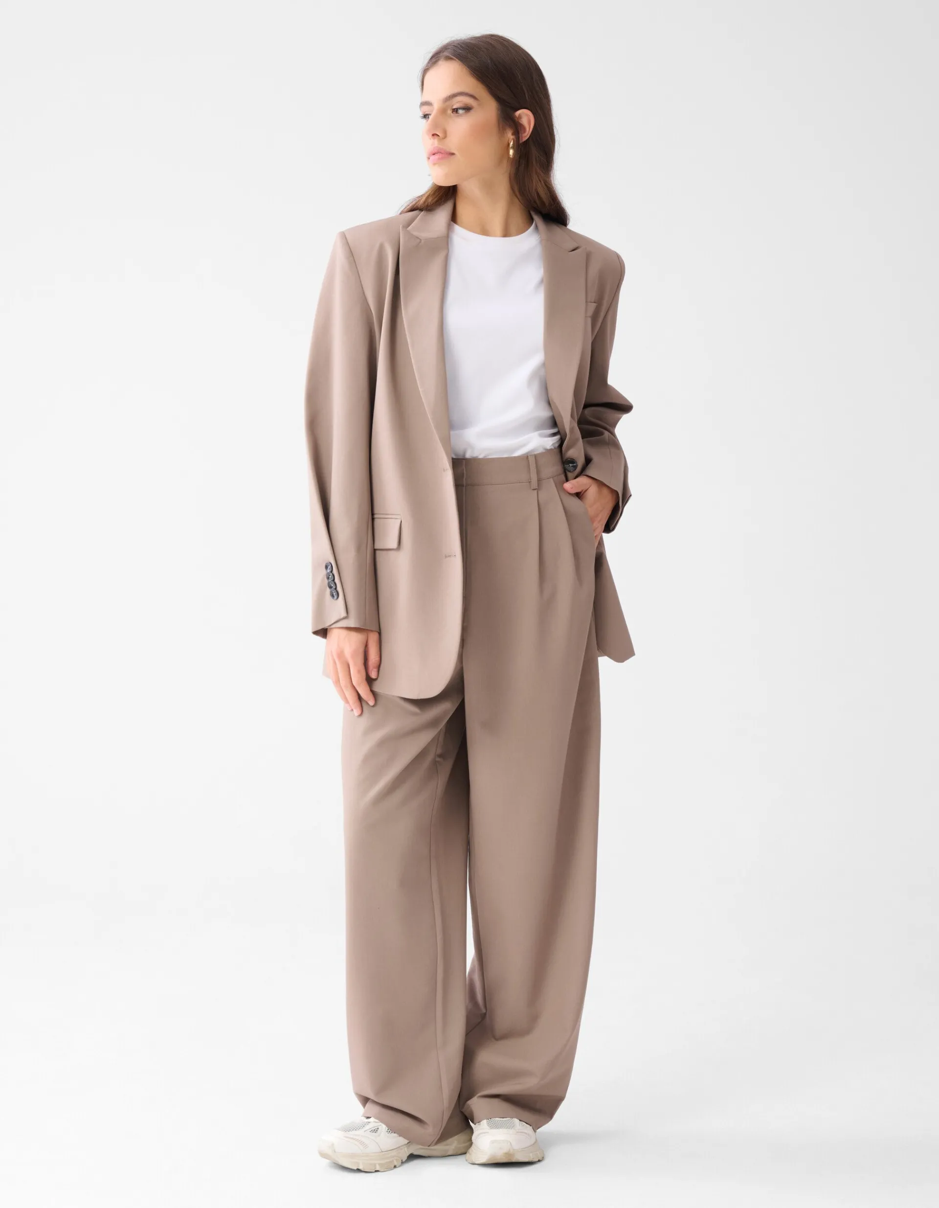 Shoeby Clean Pantalon Bruin<DAMES Broeken