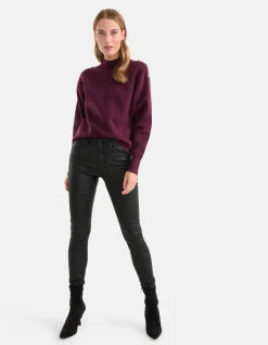 Shoeby Coated Broek Zwart<DAMES Broeken