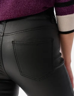 Shoeby Coated Broek Zwart<DAMES Broeken