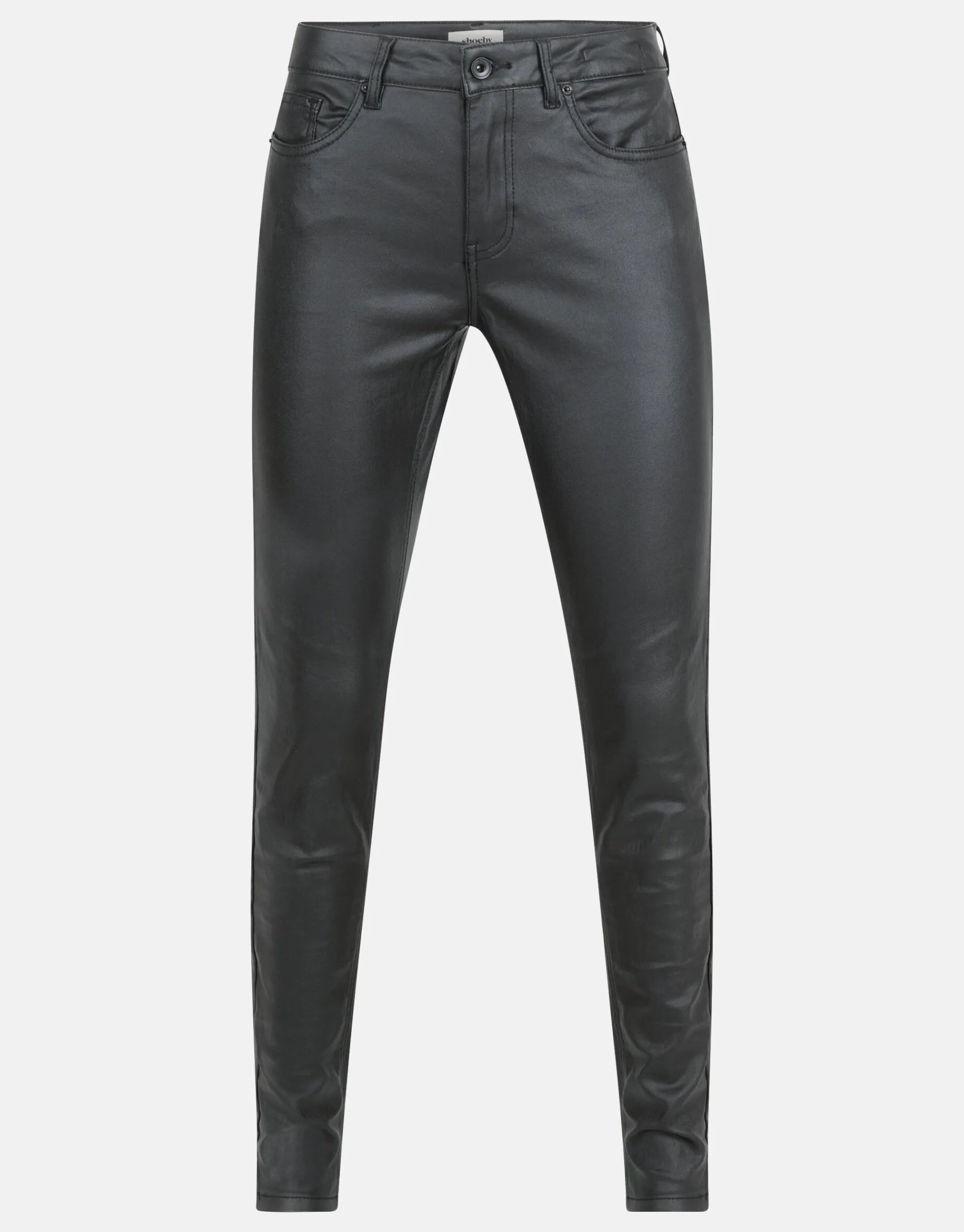 Shoeby Coated Broek Zwart<DAMES Broeken
