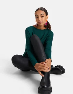 Shoeby Coated Legging Zwart<DAMES Broeken
