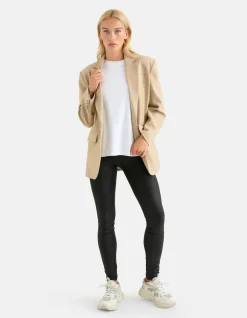 Shoeby Coated Legging Zwart<DAMES Broeken