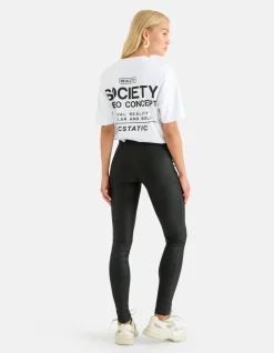 Shoeby Coated Legging Zwart<DAMES Broeken