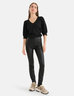 Shoeby Coated Tregging Zwart<DAMES Broeken