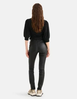 Shoeby Coated Tregging Zwart<DAMES Broeken