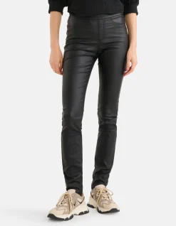 Shoeby Coated Tregging Zwart<DAMES Broeken
