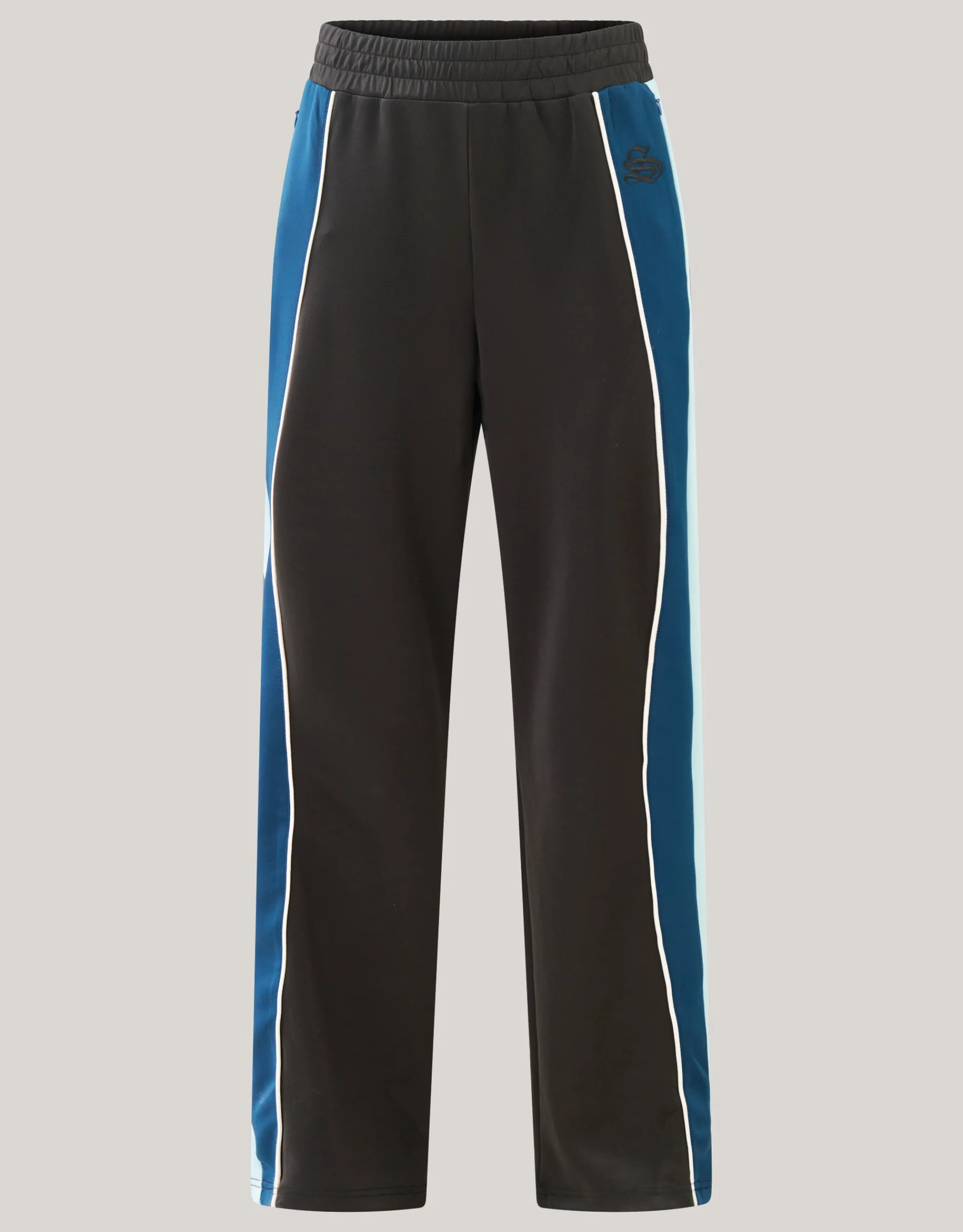 Shoeby Colourblock Wide Leg Broek Zwart/blauw<DAMES Broeken