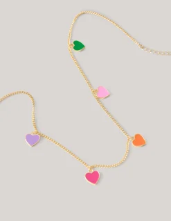 Shoeby Coloured Heart Ketting Goud< Sieraden