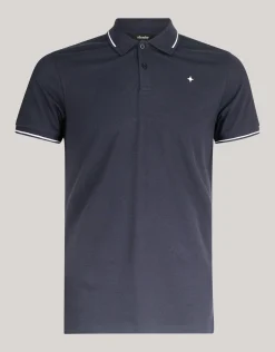 Shoeby Contrast Pique Polo Donkergrijs<Heren T-Shirts En Polo's