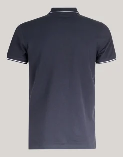 Shoeby Contrast Pique Polo Donkergrijs<Heren T-Shirts En Polo's